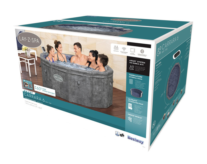 Bestway Lay-Z-Spa Carrara 6 spabad Ø170 cm